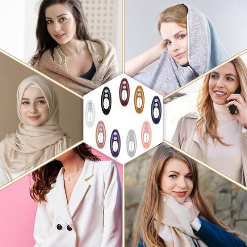 24Pcs Rhinestone Hijab Pins for Women, Colorful Scarf Safety Pins with Plastic Cover Clips for Shawls and Crafts in Saudi Arabia