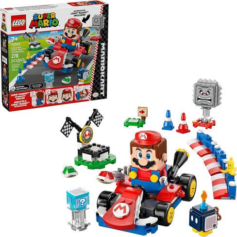 LEGO Super Mario: Mario Kart – Interactive Mario & Standard Kart Building Toy - Pretend Play Racing Playset for Boys & Girls, Ages 7+ - Kids Birthday Gift Idea - 72043 in Saudi Arabia