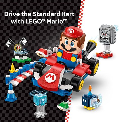 LEGO Super Mario: Mario Kart – Interactive Mario & Standard Kart Building Toy - Pretend Play Racing Playset for Boys & Girls, Ages 7+ - Kids Birthday Gift Idea - 72043 in Saudi Arabia