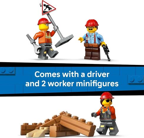 LEGO CITY Yellow Guldozer Construction Site Building Toy For Kids ، Ages 8+ - Play Play Set & Building Buildings w/Toy Buldozer Idea for Boys & Girls - 60466 in Saudi Arabia