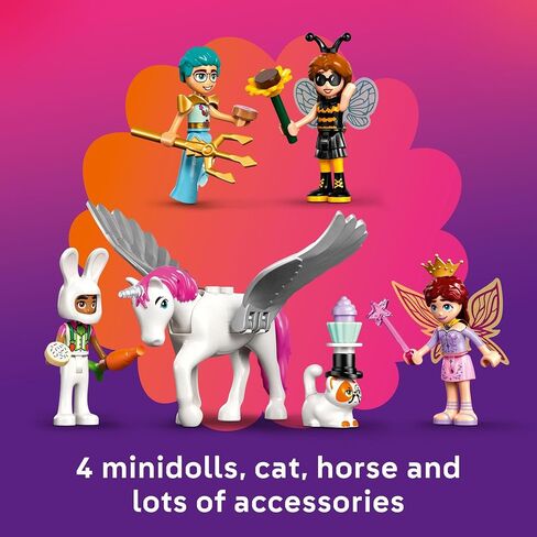 حفلة زي Lego Friends مع لعبة Unicorn & Fairy Pray Play Toy - لعبة تفاعلية لرواية القصص مع Cat و Unicorn Toys - فكرة هدية عيد الميلاد الإبداعية للفتيات والفتيان ، 6+ - 42661 in Saudi Arabia