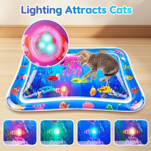 حصيرة ماء Cat ، 25 × 17 بوصة متعددة اللون ، كات ، كات ، ماء ، تلعب ماء ، مستشعر ، مع الأسماك ، حصيرة تبريد للحيوانات الأليفة للقطط ، الأسماك العائمة للقطط الداخلية هريرة in Saudi Arabia