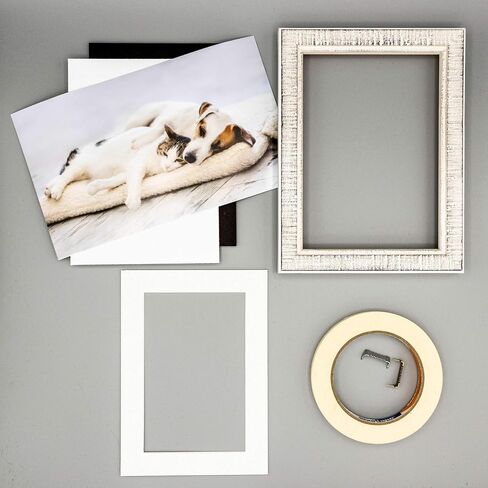 12x16 MAT Bevel Cut for 10x13 Photos - حمض محار خالي من المحار أبيض مسبق مع لوحة دعم واضحة تمامًا ، حقيبة صور ختم ذاتية - للصور ، الصور ، تأطير - سمك 4 فترات in Saudi Arabia
