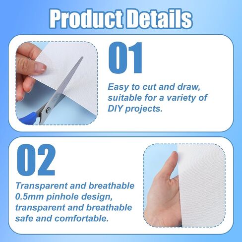 10pcs 0.5mm fursuit عيون شبكة مقاومة للماء pvc pvc ورقة الشبكة pvc البلاستيك الشبكة الفارغة مصنوعة من ألواح قماش لفروي cosplay الدعائم الفراء in Saudi Arabia
