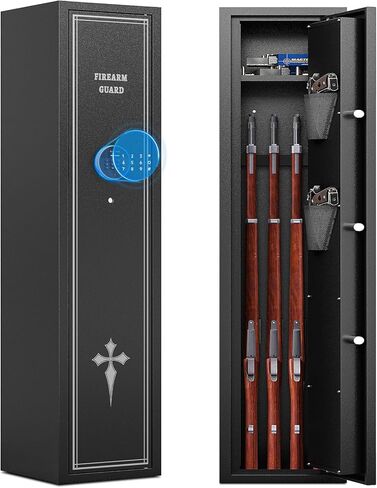 Kaer 2-3 بندقية آمنة ، مسدس طويل آمن للبنادق والمسدسات ، خزائن بندقية للخزائن المسلحة المنزلية للبنادق ، خزانة الأسلحة متعددة الوظائف مع رفوف الأسلحة القابلة للإزالة ، جيوب المسدس in Kuwait
