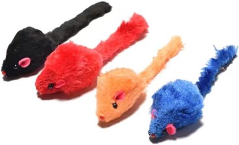 10pcs Mini Colorful Plush Toys - الفئران للقطط والقطط in Kuwait