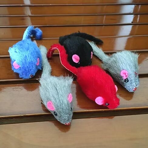 10pcs Mini Colorful Plush Toys - الفئران للقطط والقطط in Kuwait