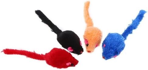 10pcs Mini Colorful Plush Toys - الفئران للقطط والقطط in Kuwait