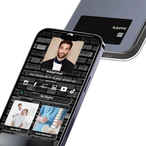 Digital Business Card - Black - for iPhone and Android - NFC Enabled for Seamless Networking With Smart Customizable Profile with QR Code (Blue) in Saudi Arabia