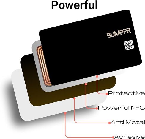 Digital Business Card - Black - for iPhone and Android - NFC Enabled for Seamless Networking With Smart Customizable Profile with QR Code (Blue) in Saudi Arabia