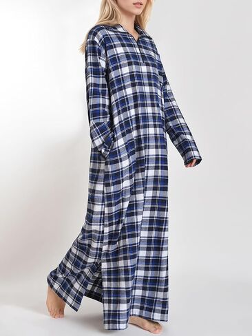 قميص نوم نسائي طويل من الفلانيل من Latuza بأكمام طويلة وطول كامل in Kuwait