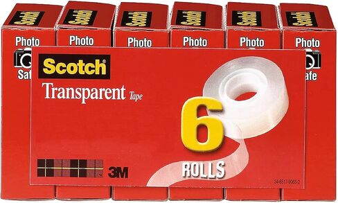 Scotch 6006PK Transparent Tape, Refill, 1-Inch Core, 3/4-Inch x36 Yds, 6Rolls/PK in Saudi Arabia