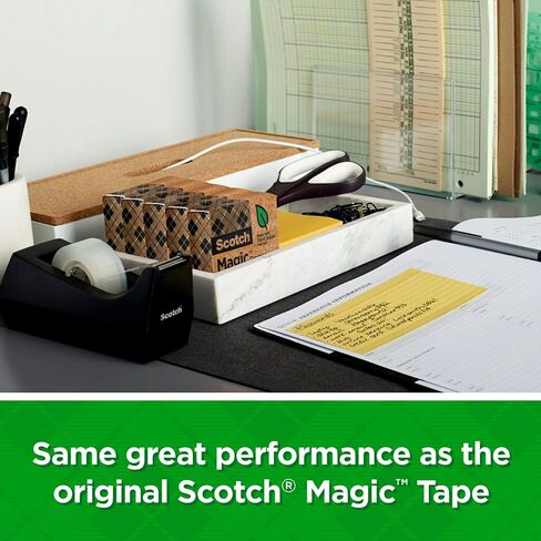Scotch Magic Greener Tape, 2 Rolls, Numerous Applications, Invisible, Engineered for Repairing, 3/4 x 900 Inches, Boxed (812-2P) in Saudi Arabia