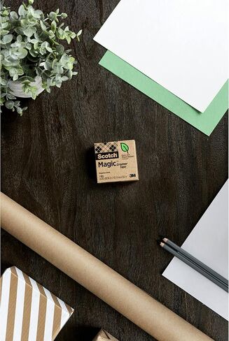 Scotch Magic Greener Tape, 2 Rolls, Numerous Applications, Invisible, Engineered for Repairing, 3/4 x 900 Inches, Boxed (812-2P) in Saudi Arabia