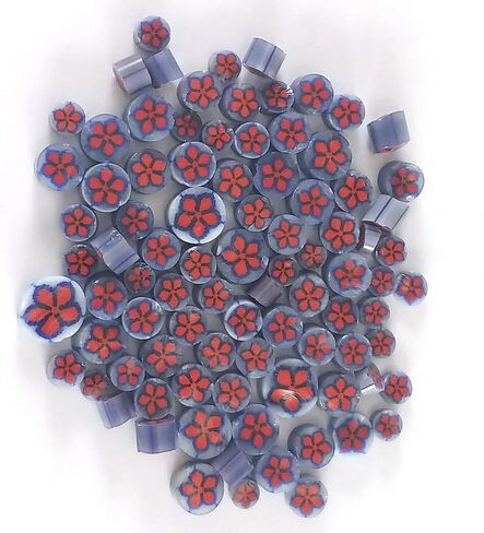 Red Bellflower Murrine 1101 Millefiori Coe 90 Glacial Art Glass in Saudi Arabia