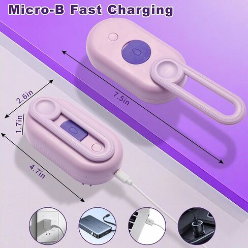 4-in-1 Pet Steam Brush for Dogs & Cats - Anti-Static Deshedding Grooming Tool with Massage & Cleaning for Long/Short Hair | Micro-B Rechargeable (Purple) in Saudi Arabia