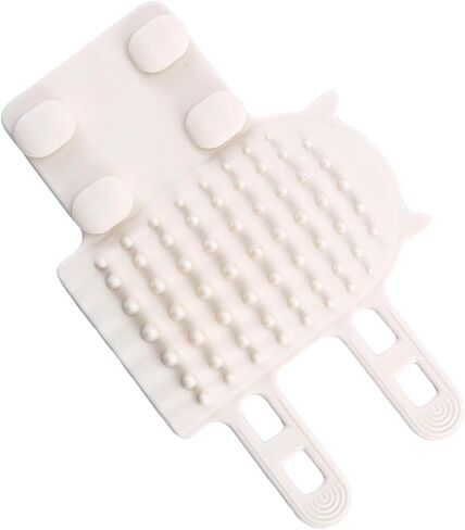 White Ionic Massage Comb Brush for Cats, Gently Massages and Soothes, Removes Loose Hair, All Hair Types, Unisex Adult, Cat Owners, Pet Groomers in Saudi Arabia