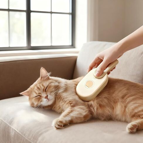 فرشاة البخار Cat لتلقي فرشاة البخار Pet Pet التي تعمل بالطاقة USB للكلاب والقطط | أداة deshedding الضباب الفوري ، تقلل من سفك وشعر flyaway | فرشاة الاستمالة اللطيفة للكلاب والقطط السيطرة على تساقط الشعر (برتقالي) in Kuwait