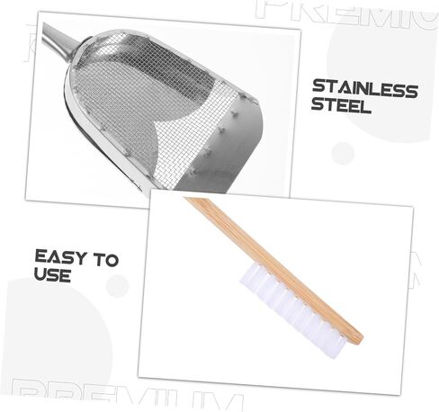 VANZACK 2pcs Bird Cage Cleaning Brush and Shovel Set Bird Poop Cleaner Tools for Small Animal Cages Easy to Use PET Cleaning Supplies in Saudi Arabia