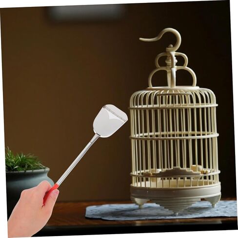 VANZACK 2pcs Bird Cage Cleaning Brush and Shovel Set Bird Poop Cleaner Tools for Small Animal Cages Easy to Use PET Cleaning Supplies in Saudi Arabia