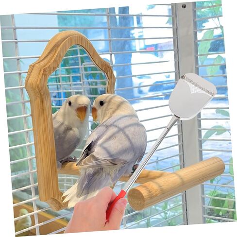 VANZACK 2pcs Bird Cage Cleaning Brush and Shovel Set Bird Poop Cleaner Tools for Small Animal Cages Easy to Use PET Cleaning Supplies in Saudi Arabia