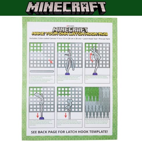 تصميمات مبتكرة Minecraft Minting Hook Kit للأطفال ، مجموعة سجادة خطاف المزلاج ، غزل ما قبل قطع ، أداة ربط المزلاج ، دليل التعليمات in Saudi Arabia