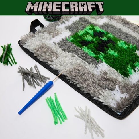تصميمات مبتكرة Minecraft Minting Hook Kit للأطفال ، مجموعة سجادة خطاف المزلاج ، غزل ما قبل قطع ، أداة ربط المزلاج ، دليل التعليمات in Saudi Arabia