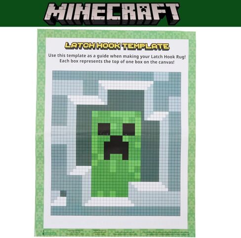 تصميمات مبتكرة Minecraft Minting Hook Kit للأطفال ، مجموعة سجادة خطاف المزلاج ، غزل ما قبل قطع ، أداة ربط المزلاج ، دليل التعليمات in Saudi Arabia