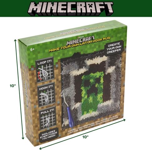 تصميمات مبتكرة Minecraft Minting Hook Kit للأطفال ، مجموعة سجادة خطاف المزلاج ، غزل ما قبل قطع ، أداة ربط المزلاج ، دليل التعليمات in Saudi Arabia
