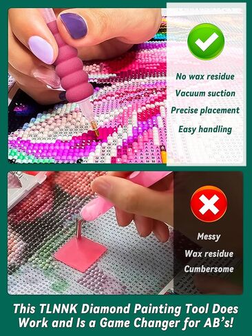 Minyii Diamond Paint Pen ، شفط من المستوى الكهربائي 3 ، لوضع أحجار AB بدون شمع ، إكسسوارات الماس مع التخزين ، لجميع أي شخص يحب الرسم الماسي - الأرجواني in Kuwait