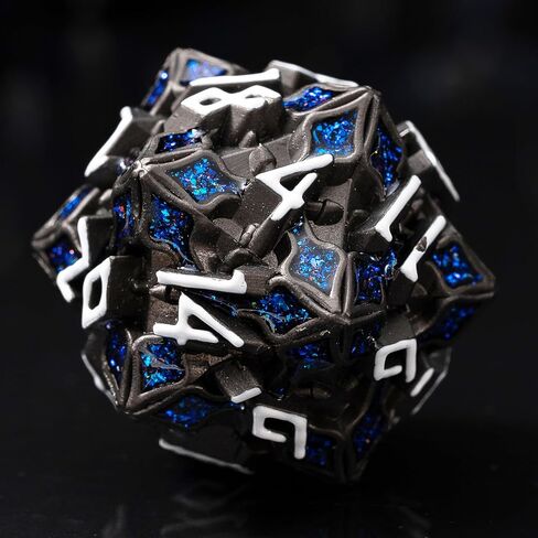 SPIRE DICE FOR DND - SPIRE SANCERAM - زهر متعدد السطوح تم تعيينه لـ D&D ، RPG والمزيد - لفات متوازنة ، مجموعة من 7 قطع جميلة للأبراج المحصنة والتنين (اللمعان الأرجواني الفضي العتيقة) in Kuwait