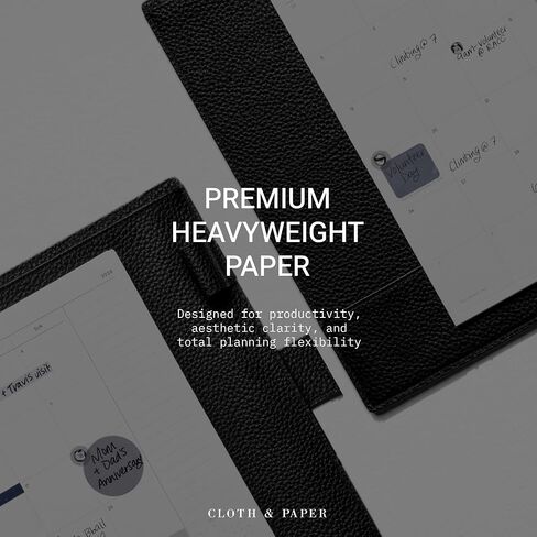 Cloth & Paper 2026 Monthly Planner Inserts | Monday Start | Pocket Size 3.2 x 4.7 Inches | 6-Ring Refills | Jan–Dec Monthly Organizer | 29 Double-Sided Pages | Thick Premium Planner Paper in Kuwait
