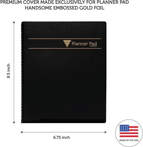 Planner Pad Spiral Bound 3-Tier Downnel Down 12 Monts منظم ، يوليو 2025-يونيو 2026/العام الأكاديمي ، الغلاف الرمادي الأخضر/الحبر الأخضر الناعم ، 6 3/4 "× 8 1/2" in Kuwait
