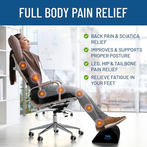 وسادة الراحة الأبدية مع حزمة دعم المقعد والقدم - وسائد كرسي مكتب رغوة الذاكرة للراحة طوال اليوم - مثالية للعمل والسيارة والمكتب in Kuwait