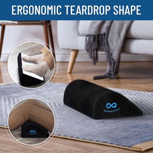 وسادة الراحة الأبدية مع حزمة دعم المقعد والقدم - وسائد كرسي مكتب رغوة الذاكرة للراحة طوال اليوم - مثالية للعمل والسيارة والمكتب in Kuwait
