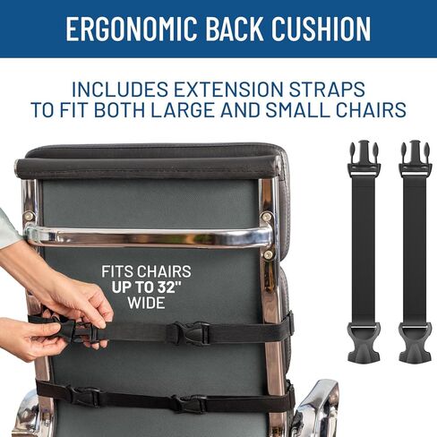 وسادة الراحة الأبدية مع حزمة دعم المقعد والقدم - وسائد كرسي مكتب رغوة الذاكرة للراحة طوال اليوم - مثالية للعمل والسيارة والمكتب in Kuwait