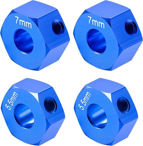 محاور عجلات الألومنيوم سداسي الدم Combiner 5.5mm و 7.0mm سماكة لـ TRA-XXAS 1/10 SLASH 2WD RC CAR PRASTION in Saudi Arabia