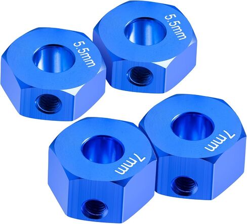 محاور عجلات الألومنيوم سداسي الدم Combiner 5.5mm و 7.0mm سماكة لـ TRA-XXAS 1/10 SLASH 2WD RC CAR PRASTION in Saudi Arabia