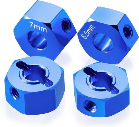 محاور عجلات الألومنيوم سداسي الدم Combiner 5.5mm و 7.0mm سماكة لـ TRA-XXAS 1/10 SLASH 2WD RC CAR PRASTION in Saudi Arabia