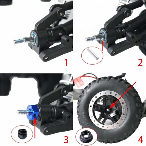 محاور عجلات الألومنيوم سداسي الدم Combiner 5.5mm و 7.0mm سماكة لـ TRA-XXAS 1/10 SLASH 2WD RC CAR PRASTION in Saudi Arabia