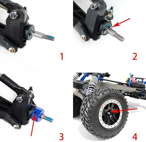 محاور عجلات الألومنيوم سداسي الدم Combiner 5.5mm و 7.0mm سماكة لـ TRA-XXAS 1/10 SLASH 2WD RC CAR PRASTION in Saudi Arabia
