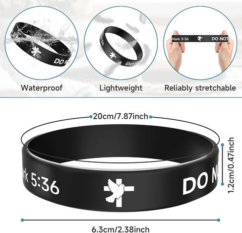 Daily Bible Verse Silicone Wristband for Men Women, Religious Wristband, Inspirational Scripture Present for Daily Motivation, Faith Hope Belief Bracelet, Black in Saudi Arabia