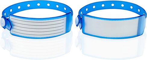 Safety ID Wristbands with Paper Inserts (10 Count), ID Bands for Events, Parks, Field Trips, Airport, Travel, Sporting Events, Kids and Adults Identification Bracelets (Clear) in Saudi Arabia