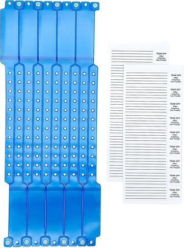 Safety ID Wristbands with Paper Inserts (10 Count), ID Bands for Events, Parks, Field Trips, Airport, Travel, Sporting Events, Kids and Adults Identification Bracelets (Clear) in Saudi Arabia