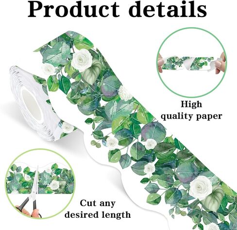 100 قدم حدود لوحات الحمل - حدود الفصول الدراسية اللامعة لزخارف لوحات النشرة ، مستلزمات المعلمين لديكور الفصول ما قبل المدرسة وذوي الحدود الأسقلفية. in Kuwait