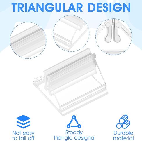 60 PCS Clear Game Card Stands, Place Card Holders, Plastic Cards Stands for Wedding Cards Photos Memos Pictures Price Board Labels, Table Number Game Party Display, 0.78in in Saudi Arabia