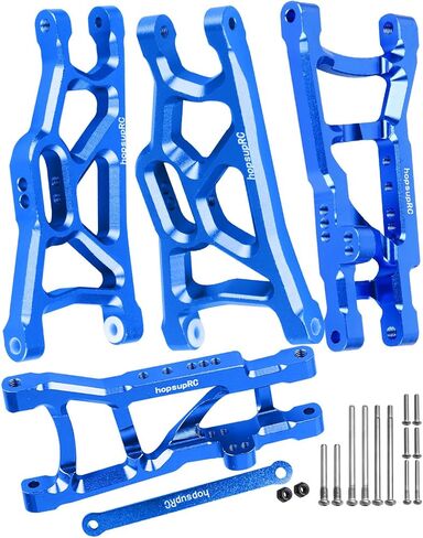 Suspension A-Arms Upgrades Part for 1/10 Slash 2WD VXL,4PCS Alloy Aluminum Front Rear Suspension A Arms and Tie Bar Hops Up,Replacement of 2555 3631 2532,Navy Blue in Saudi Arabia