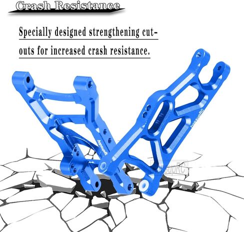 Suspension A-Arms Upgrades Part for 1/10 Slash 2WD VXL,4PCS Alloy Aluminum Front Rear Suspension A Arms and Tie Bar Hops Up,Replacement of 2555 3631 2532,Navy Blue in Saudi Arabia