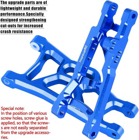 Suspension A-Arms Upgrades Part for 1/10 Slash 2WD VXL,4PCS Alloy Aluminum Front Rear Suspension A Arms and Tie Bar Hops Up,Replacement of 2555 3631 2532,Navy Blue in Saudi Arabia