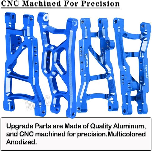 Suspension A-Arms Upgrades Part for 1/10 Slash 2WD VXL,4PCS Alloy Aluminum Front Rear Suspension A Arms and Tie Bar Hops Up,Replacement of 2555 3631 2532,Navy Blue in Saudi Arabia